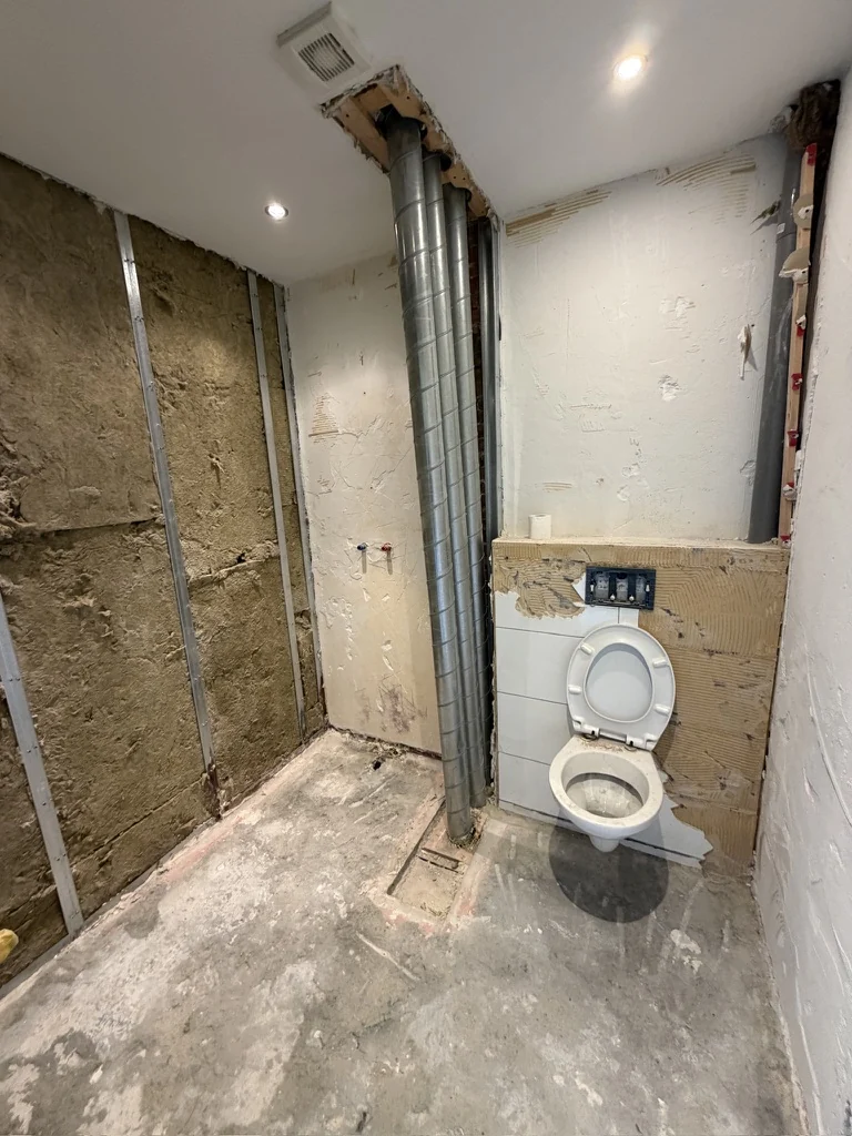 Voor — Toilethoek: van sloop naar afgewerkt